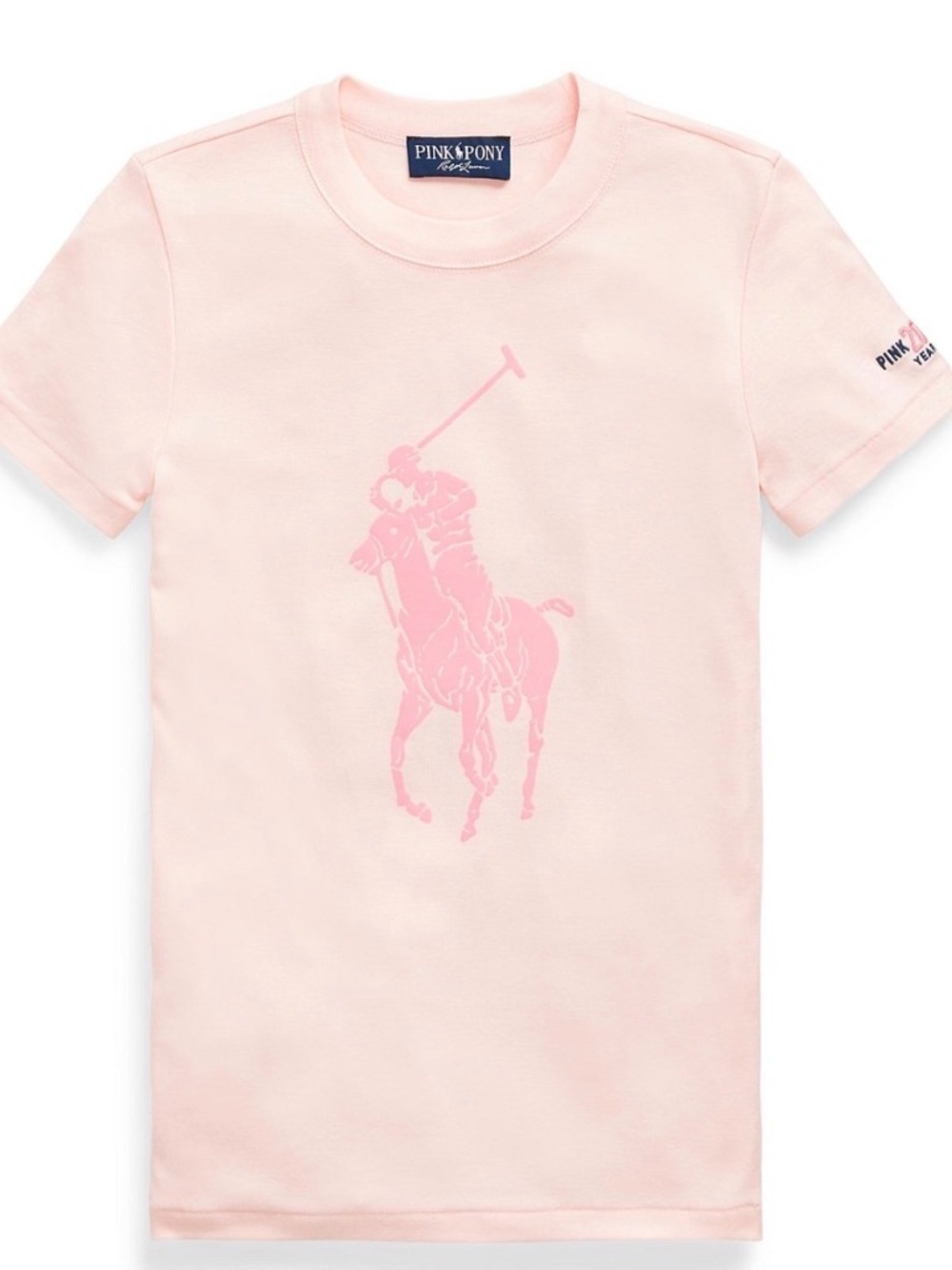 Ralph Lauren 20th Anniverary Pink Pony T shirt- Baby Pink